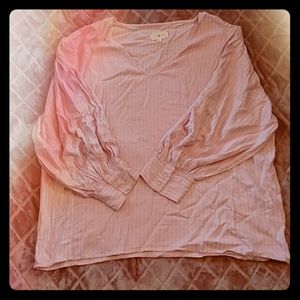 Lou and Gray Soft Knit Blouse with Puffy Sleeves